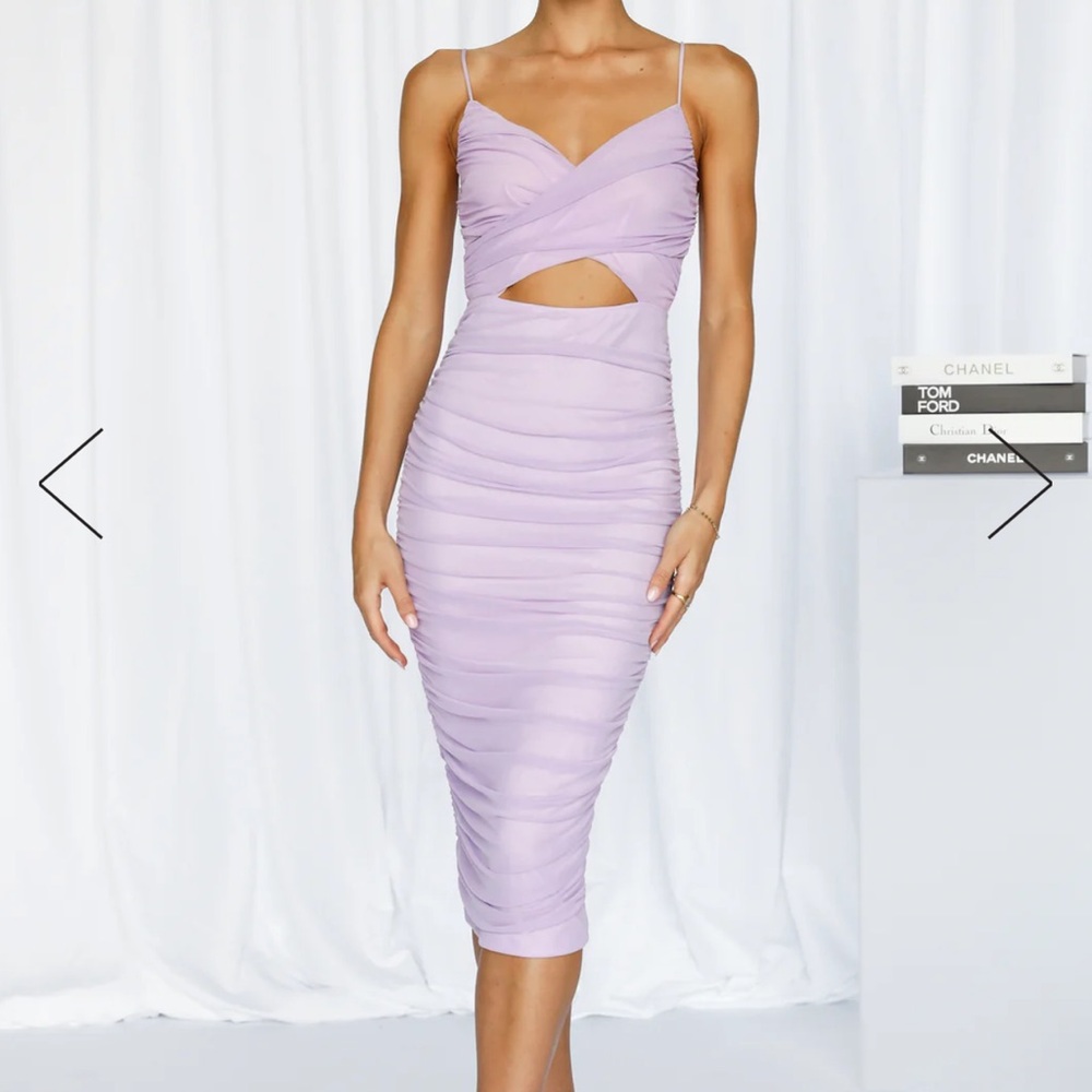 Wildin Midi Dress Lilac Hello Molly